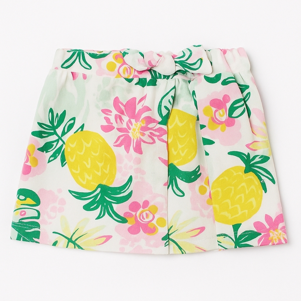 Tropical Print Skirt with Pineapples